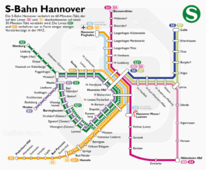 PLANO HANNOVER TREN S-BAHN