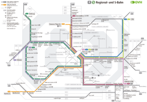 REGIONAL S-BAHN HANNOVER PLANO LINEAS TREN